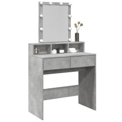 Coiffeuse avec LED gris béton 80x41x144,5 cm 632891632891