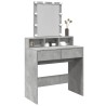 Coiffeuse avec LED gris béton 80x41x144,5 cm 632891632891