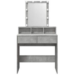 Coiffeuse avec LED gris béton 80x41x144,5 cm 632891632891