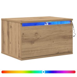 Cabinet de chevet mural 2 pc Chêne artisanal 50 x 36 x 30 cm 632896632896