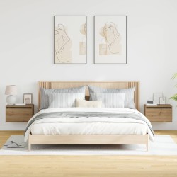 Cabinet de chevet mural 2 pc Chêne artisanal 50 x 36 x 30 cm 632896632896