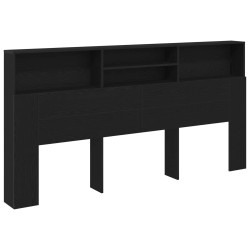 Cabinet de Tête de Lit Chêne noir 200 x 19 x 103,5 cm 632905632905