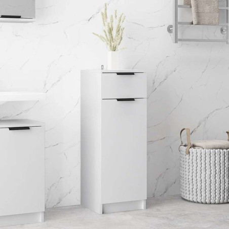 Armoire de salle de bain blanc 32x33,5x90 cm bois d'ingénierie 632906632906
