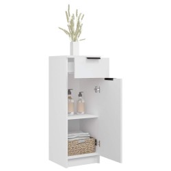 Armoire de salle de bain blanc 32x33,5x90 cm bois d'ingénierie 632906632906