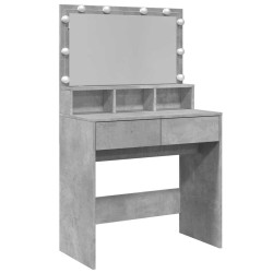 Coiffeuse avec LED gris béton 80x41x134,5 cm 632907632907
