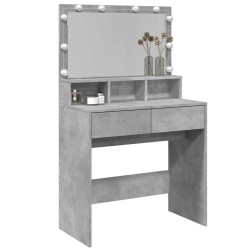 Coiffeuse avec LED gris béton 80x41x134,5 cm 632907632907
