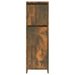 Armoire de bain Chêne fumé 30x30x95 cm Bois d'ingénierie 632908632908