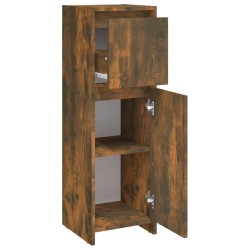 Armoire de bain Chêne fumé 30x30x95 cm Bois d'ingénierie 632908632908