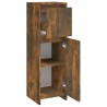 Armoire de bain Chêne fumé 30x30x95 cm Bois d'ingénierie 632908632908
