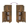 Armoire de bain Chêne fumé 30x30x95 cm Bois d'ingénierie 632908632908
