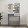 Coiffeuse avec LED Gris béton 74,5x40x141 cm 632911632911