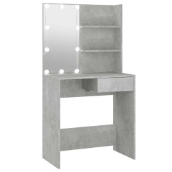 Coiffeuse avec LED Gris béton 74,5x40x141 cm 632911632911