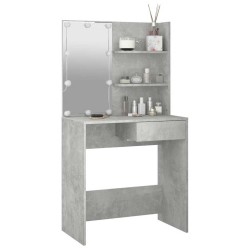 Coiffeuse avec LED Gris béton 74,5x40x141 cm 632911632911