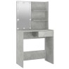 Coiffeuse avec LED Gris béton 74,5x40x141 cm 632911632911