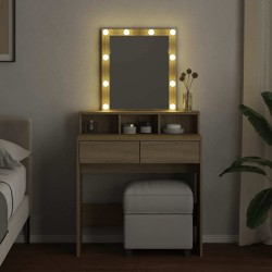 Coiffeuse avec LED chêne sonoma 80x41x144,5 cm 632912632912