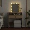 Coiffeuse avec LED chêne sonoma 80x41x144,5 cm 632912632912