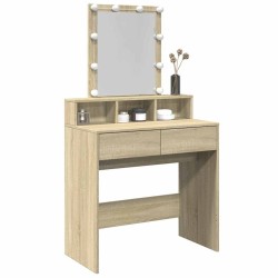 Coiffeuse avec LED chêne sonoma 80x41x144,5 cm 632912632912