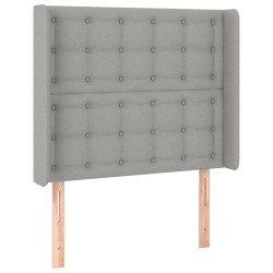 Tête de lit à LED Gris clair 103x16x118/128 cm Tissu 632920632920