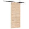 Porte coulissante Naturel 90 x 208 cm Bois de pin massif 632921632921
