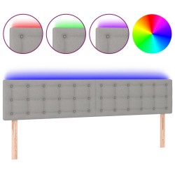 Tête de lit à LED Gris clair 200x5x78/88 cm Tissu 632922632922