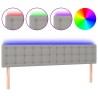 Tête de lit à LED Gris clair 200x5x78/88 cm Tissu 632922632922