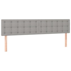 Tête de lit à LED Gris clair 200x5x78/88 cm Tissu 632922632922