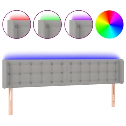 Tête de lit à LED Gris clair 203x16x78/88 cm Tissu 632923632923