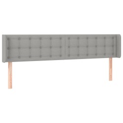Tête de lit à LED Gris clair 203x16x78/88 cm Tissu 632923632923