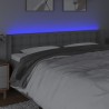 Tête de lit à LED Gris clair 203x16x78/88 cm Tissu 632923632923