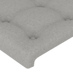 Tête de lit à LED Gris clair 203x16x78/88 cm Tissu 632923632923