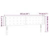 Tête de lit à LED Gris clair 203x16x78/88 cm Tissu 632923632923