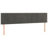 Tête de lit à LED Gris foncé 200x5x78/88 cm Velours 632924632924