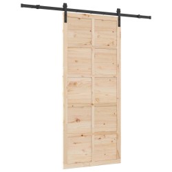 Porte coulissante Naturel 90 x 208 cm Bois de pin massif 632926632926