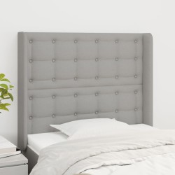 Tête de lit avec oreilles Gris clair 103x16x118/128 cm Tissu 632927632927