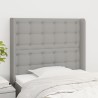 Tête de lit avec oreilles Gris clair 103x16x118/128 cm Tissu 632927632927