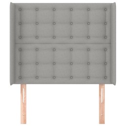 Tête de lit avec oreilles Gris clair 103x16x118/128 cm Tissu 632927632927