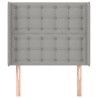 Tête de lit avec oreilles Gris clair 103x16x118/128 cm Tissu 632927632927