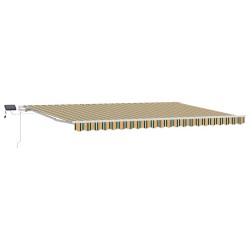 Auvent rétractable Vert et jaune 500 × 300 cm 632931632931