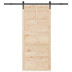 Porte coulissante Naturel 90 x 208 cm Bois de pin massif 632934632934