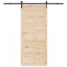 Porte coulissante Naturel 90 x 208 cm Bois de pin massif 632934632934