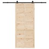 Porte coulissante Naturel 90 x 208 cm Bois de pin massif 632935632935
