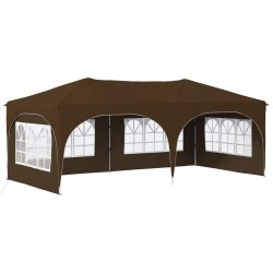 Tente de fête pop-up 575 x 288 x 245 cm Taupe Tissu Oxford 632937632937