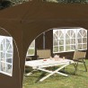 Tente de fête pop-up 575 x 288 x 245 cm Taupe Tissu Oxford 632937632937