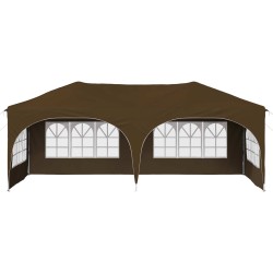 Tente de fête pop-up 575 x 288 x 245 cm Taupe Tissu Oxford 632937632937