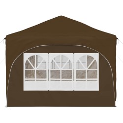 Tente de fête pop-up 575 x 288 x 245 cm Taupe Tissu Oxford 632937632937