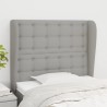 Tête de lit avec oreilles Gris clair 103x23x118/128 cm Tissu 632938632938