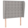 Tête de lit avec oreilles Gris clair 103x23x118/128 cm Tissu 632938632938