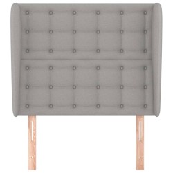 Tête de lit avec oreilles Gris clair 103x23x118/128 cm Tissu 632938632938