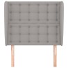 Tête de lit avec oreilles Gris clair 103x23x118/128 cm Tissu 632938632938