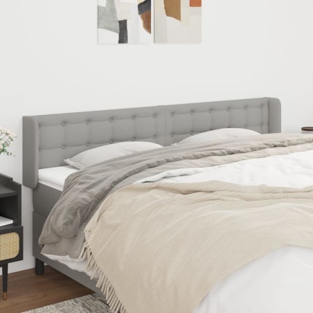 Tête de lit avec oreilles Gris clair 203x16x78/88 cm Tissu 632940632940